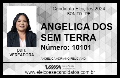 Candidato ANGELICA DOS SEM TERRA 2024 - BONITO - Eleições