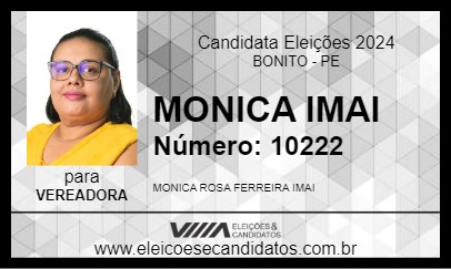 Candidato MONICA IMAI 2024 - BONITO - Eleições