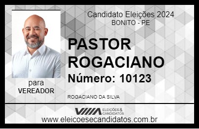 Candidato PASTOR ROGACIANO 2024 - BONITO - Eleições