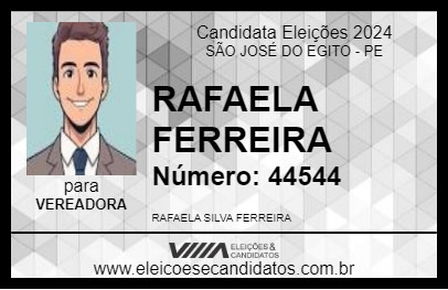 Candidato RAFAELA FERREIRA 2024 - SÃO JOSÉ DO EGITO - Eleições