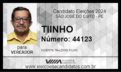 Candidato TIINHO 2024 - SÃO JOSÉ DO EGITO - Eleições