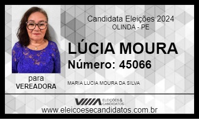 Candidato LÚCIA MOURA 2024 - OLINDA - Eleições