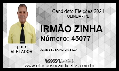 Candidato IRMÃO ZINHA 2024 - OLINDA - Eleições