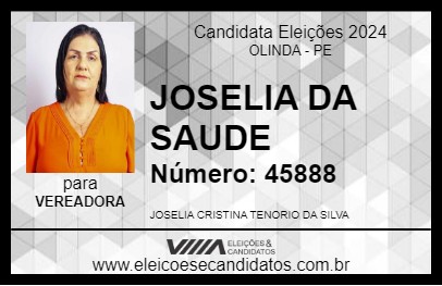 Candidato JOSELIA DA SAUDE 2024 - OLINDA - Eleições