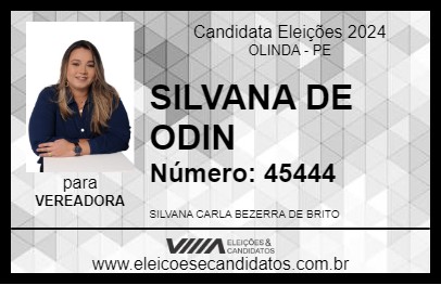 Candidato SILVANA DE ODIN 2024 - OLINDA - Eleições