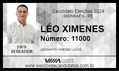 Candidato LÉO XIMENES 2024 - SIRINHAÉM - Eleições