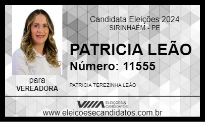 Candidato PATRICIA LEÃO 2024 - SIRINHAÉM - Eleições