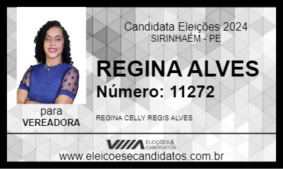 Candidato REGINA ALVES 2024 - SIRINHAÉM - Eleições