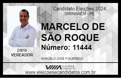 Candidato MARCELO DE SÃO ROQUE 2024 - SIRINHAÉM - Eleições