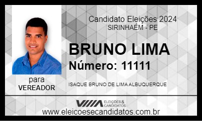 Candidato BRUNO LIMA 2024 - SIRINHAÉM - Eleições