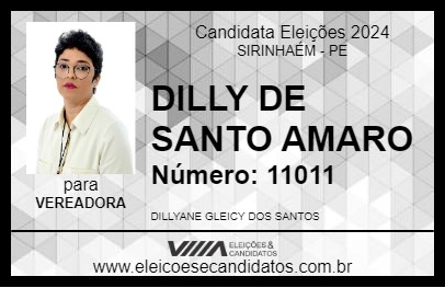 Candidato DILLY DE SANTO AMARO 2024 - SIRINHAÉM - Eleições