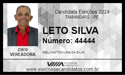 Candidato LETO SILVA 2024 - TAMANDARÉ - Eleições