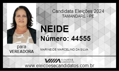 Candidato NEIDE 2024 - TAMANDARÉ - Eleições