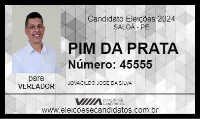 Candidato PIM DA PRATA 2024 - SALOÁ - Eleições