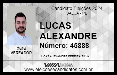 Candidato LUCAS ALEXANDRE 2024 - SALOÁ - Eleições