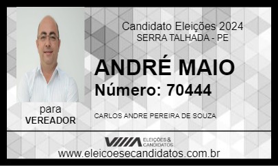 Candidato ANDRÉ MAIO 2024 - SERRA TALHADA - Eleições