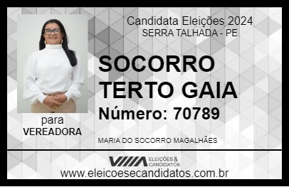 Candidato SOCORRO TERTO GAIA 2024 - SERRA TALHADA - Eleições