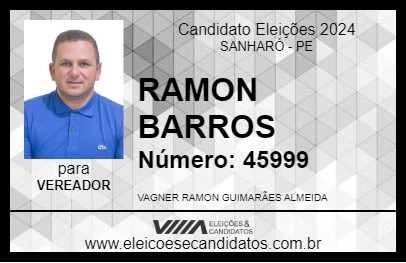 Candidato RAMON BARROS 2024 - SANHARÓ - Eleições