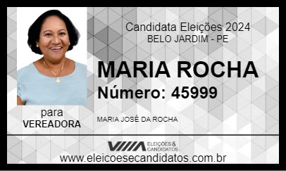 Candidato MARIA ROCHA 2024 - BELO JARDIM - Eleições