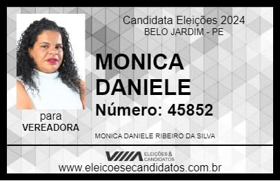 Candidato MONICA DANIELE 2024 - BELO JARDIM - Eleições