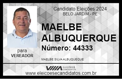 Candidato MAELBE ALBUQUERQUE 2024 - BELO JARDIM - Eleições