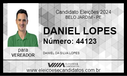 Candidato DANIEL LOPES 2024 - BELO JARDIM - Eleições