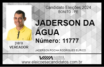 Candidato JADERSON DA ÁGUA 2024 - BONITO - Eleições