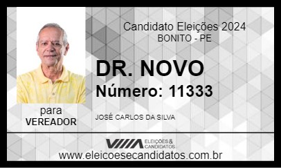 Candidato DR. NOVO 2024 - BONITO - Eleições