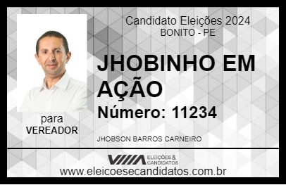 Candidato JHOBINHO EM AÇÃO 2024 - BONITO - Eleições