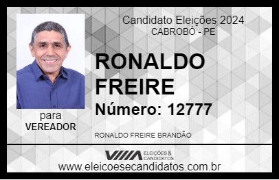 Candidato RONALDO FREIRE 2024 - CABROBÓ - Eleições