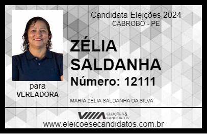 Candidato ZÉLIA SALDANHA 2024 - CABROBÓ - Eleições