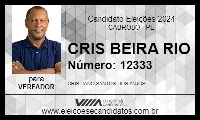 Candidato CRIS BEIRA RIO 2024 - CABROBÓ - Eleições