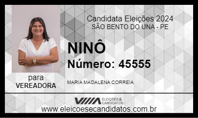 Candidato NINÔ 2024 - SÃO BENTO DO UNA - Eleições