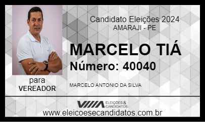 Candidato MARCELO TIÁ 2024 - AMARAJI - Eleições