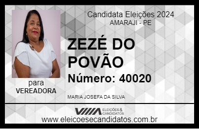 Candidato ZEZÉ DO POVÃO 2024 - AMARAJI - Eleições