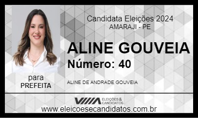 Candidato ALINE GOUVEIA 2024 - AMARAJI - Eleições