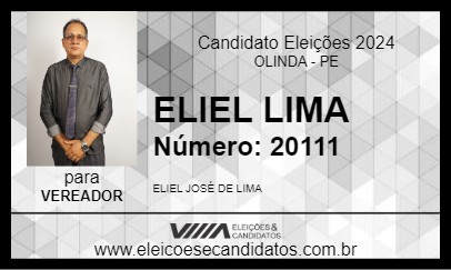 Candidato ELIEL LIMA 2024 - OLINDA - Eleições