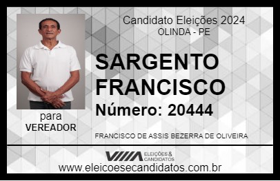 Candidato SARGENTO FRANCISCO 2024 - OLINDA - Eleições