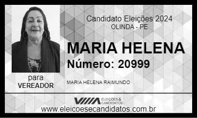 Candidato MARIA HELENA 2024 - OLINDA - Eleições