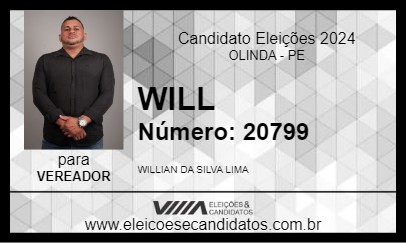 Candidato WILL 2024 - OLINDA - Eleições