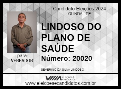 Candidato LINDOSO DO PLANO DE SAÚDE 2024 - OLINDA - Eleições