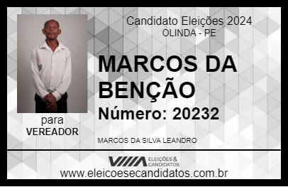 Candidato MARCOS DA BENÇÃO 2024 - OLINDA - Eleições