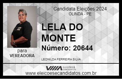 Candidato LELA DO MONTE  2024 - OLINDA - Eleições