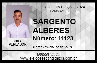 Candidato SARGENTO ALBERES 2024 - CAMARAGIBE - Eleições