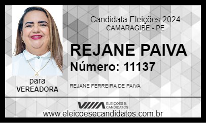 Candidato REJANE PAIVA 2024 - CAMARAGIBE - Eleições