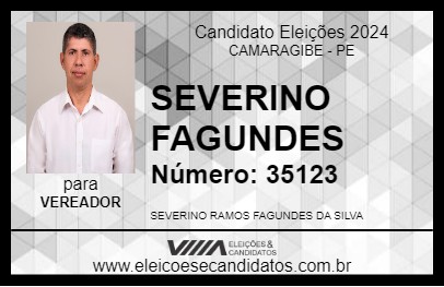 Candidato SEVERINO FAGUNDES 2024 - CAMARAGIBE - Eleições