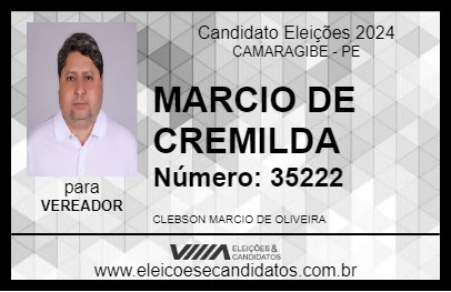 Candidato MARCIO DE CREMILDA 2024 - CAMARAGIBE - Eleições