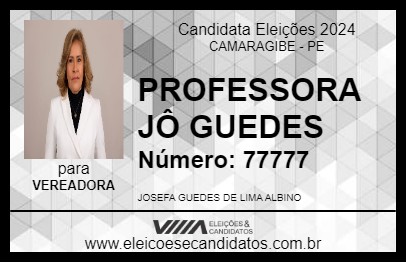 Candidato PROFESSORA JÔ GUEDES 2024 - CAMARAGIBE - Eleições