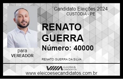 Candidato RENATO GUERRA 2024 - CUSTÓDIA - Eleições