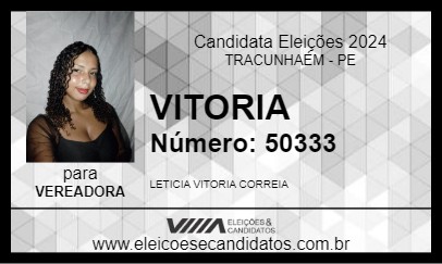 Candidato VITORIA 2024 - TRACUNHAÉM - Eleições